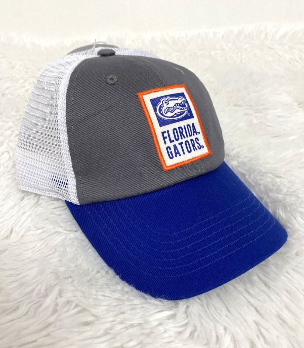 Captivating Florida Gators Hat Snapback Trucker Cap Blue White Mesh One Size